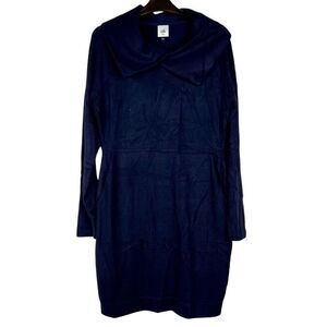 Cabi Women’s Navy Long Sleeve Cowl Neck Pocket Dress XXS